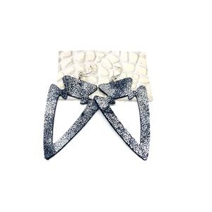 Leather arrowhead earrings